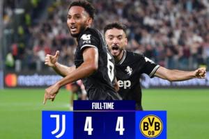 神巧合！尤文上次在歐冠4-4是00年踢漢堡，科瓦奇、圖多爾均破門