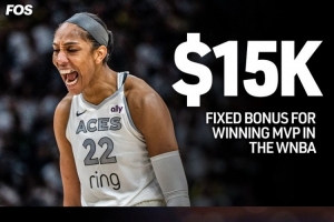 WNBA拿到MVP獎金1.5萬美金！而北美四大聯(lián)盟都無聯(lián)盟獎金