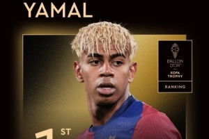 亞馬爾獲獎！巴薩球員共4獲科帕獎，其他球隊的球員加起來共3次