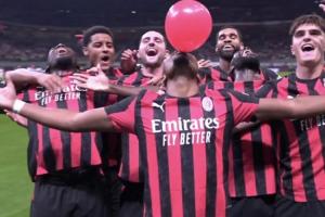 這球漂亮！恩昆庫凌空側(cè)勾破門收獲米蘭處子球，上演吹氣球慶祝