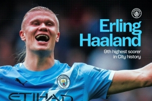 進入前十！曼城曬隊史射手榜稱贊哈蘭德：勢不可擋