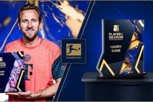 26球10助！官方：凱恩當(dāng)選2024/25賽季德轉(zhuǎn)用戶評(píng)選德甲最佳球員