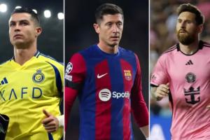 現(xiàn)役射手榜前十：C羅梅西前二！萊萬(wàn)第三，胡爾克第9內(nèi)馬爾第10