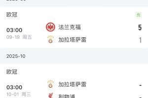 將戰(zhàn)利物浦！加拉塔薩雷土超7場(chǎng)全勝，歐冠上輪慘敗+18場(chǎng)輸了12場(chǎng)