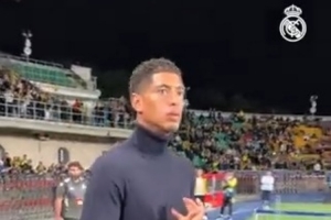 皇馬官方曬球員賽前踩場(chǎng)視頻，貝林厄姆、赫伊森等人出鏡