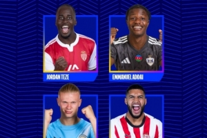 歐冠本周最佳進(jìn)球候選：哈蘭德、塞巴里、阿代伊、特澤在列