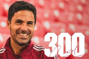 阿爾特塔迎來執(zhí)教槍手300場里程碑，阿森納曬海報(bào)：非凡的成就