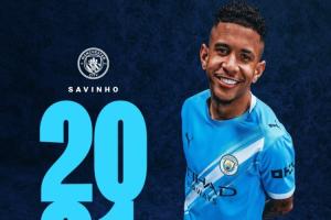 官方：曼城與21歲巴西邊鋒薩維尼奧續(xù)約至2031年