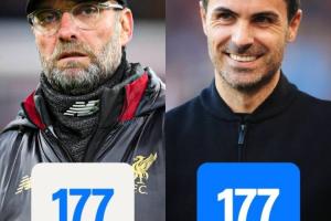 【相信過程】阿爾特塔執(zhí)教阿森納前300場勝場數(shù)與克洛普一致