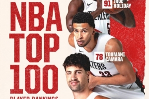 開拓者官方曬3名球員入選ESPN前100海報(bào)：阿夫迪亞+卡馬拉+霍勒迪