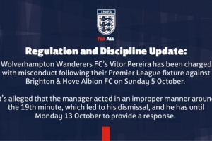 官方：狼隊(duì)主帥佩雷拉被指控行為不當(dāng)，需在10月13日前作出回應(yīng)