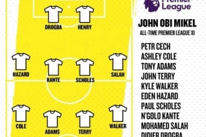 米克爾評(píng)英超史佳陣：德羅巴配亨利，切赫 斯科爾斯 薩拉赫在列