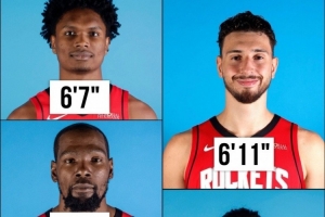 效果極佳！火箭“五大”首發(fā)在場時籃板率70.4%&凈效率+65.7