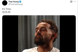 ??你也“決定”？特雷-楊發(fā)布神秘預(yù)告：明日8點 時機已到