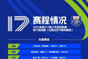 賽程發(fā)布！全國U17青少年籃球聯(lián)賽男子組決賽將于10月21日開賽