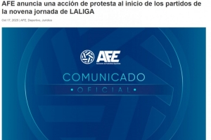 反對(duì)海外辦賽！西班牙球員協(xié)會(huì)宣布將在第9輪比賽開始前進(jìn)行抗議