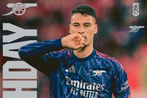 劍指三分！阿森納發(fā)布對(duì)陣富勒姆海報(bào)：馬丁內(nèi)利單人出鏡