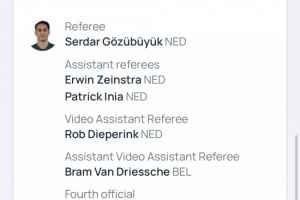 歐冠黃潛vs曼城裁判名單：荷蘭裁判戈祖比尤克執(zhí)法