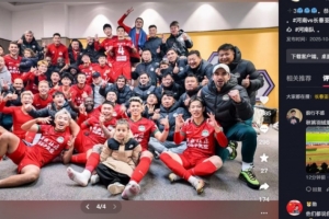 河南隊門將王國明社媒慶祝2-0擊敗亞泰：喜提3分，差點感冒了??