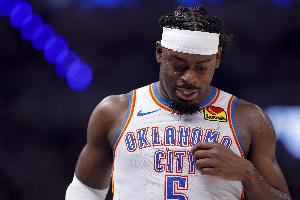 三分都挺鐵！雷霆半場三分20中5 其中先發(fā)7中0&杰林威4中0