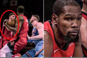 險(xiǎn)釀大錯(cuò)！KD搶到板后叫暫停被申京制止 火箭沒暫停&裁判未吹罰