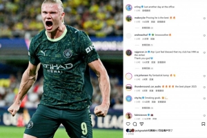 連續(xù)12場破門，哈蘭德社媒曬照：不過又是普普通通上班的一天