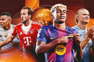 進球網(wǎng)2026金球?qū)嵙ε琶簞P恩目前領(lǐng)跑，姆巴佩、哈蘭德分列二三