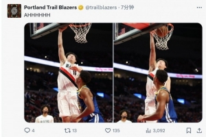NBA生涯首個運(yùn)動戰(zhàn)進(jìn)球！開拓者官推連發(fā)三條楊瀚森動態(tài)