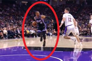 裝到了！威少快攻變向晃飛拉拉維亞甚至還看其一眼再輕松上籃命中