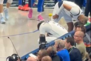 患有雙側(cè)跟腱勞損！濃眉在場邊蹲著撫摸小腿許久 隊友滿臉擔(dān)憂