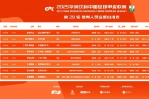 中甲第29輪裁判：邢琦吹重慶銅梁龍vs蘇州東吳，5場(chǎng)比賽設(shè)有VAR