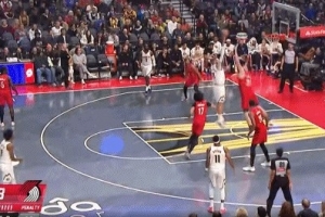 終于打進(jìn)！瓦蘭籃下硬鑿克林根翻身勾手命中