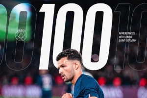 貢薩洛-拉莫斯完成代表巴黎出戰(zhàn)第100場里程碑，巴黎曬圖祝賀