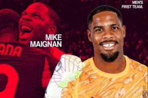 7次撲救+撲點，官方：邁尼昂當選AC米蘭1-0羅馬隊內最佳球員