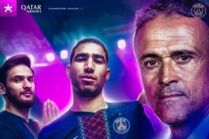 巴黎發(fā)布歐冠對陣拜仁海報：恩里克、阿什拉夫、K77出鏡