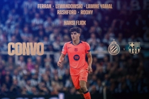 巴薩歐冠大名單：亞馬爾、拉什福德在列，佩德里缺席