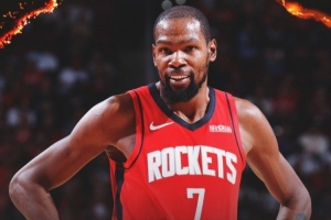 18中6得21分6板5助！火箭官方贏球海報(bào)封面人物：杜蘭特