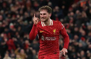 麥卡為利物浦攻入3粒歐冠進球，其中2球來自主場對陣皇馬