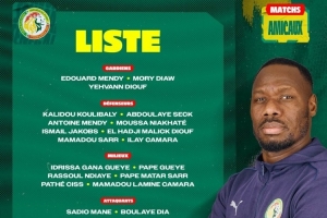 塞內(nèi)加爾名單：馬內(nèi)、杰克遜在列，姆巴耶、馬馬杜-薩爾首次入選