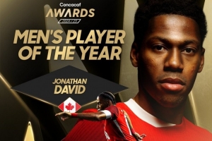 官方：戴維當(dāng)選中北美及加勒比海足聯(lián)年度最佳男足球員