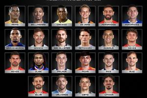 FIFA最佳陣容中場(chǎng)候選：維蒂尼亞、維爾茨、佩德里、帕爾默在列