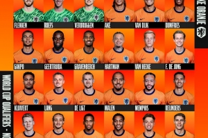 荷蘭大名單：范戴克領(lǐng)銜，德容、加克波、德里赫特、鄧弗里斯在列