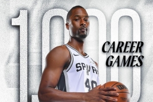 現(xiàn)役第16位！馬刺官方祝賀哈里森·巴恩斯達到1000場里程碑！