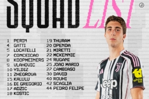 尤文本輪意甲都靈德比名單：伊爾迪茲領(lǐng)銜，DV9、小孔塞桑在列