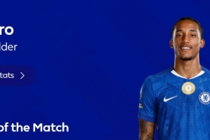 1進球+2關(guān)鍵傳球，英超官方：若昂-佩德羅當選切爾西3-0狼隊最佳