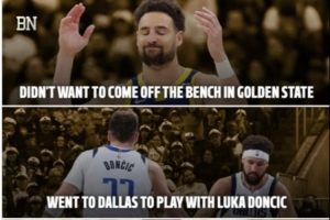 老將的無奈？克萊昔日拒當(dāng)勇士替補(bǔ) 兜兜轉(zhuǎn)轉(zhuǎn)還是回到了板凳席