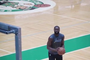 這手感可以??！杰倫-布朗三分訓(xùn)練12連中！