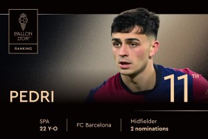 2025年金球獎排名第11位！ 佩德里，第二次獲得提名