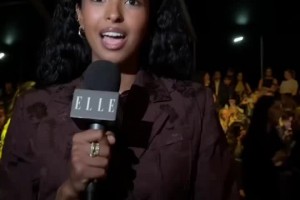 科比大女兒參加米蘭時裝周活動 采訪時說話聳肩簡直太像科比~