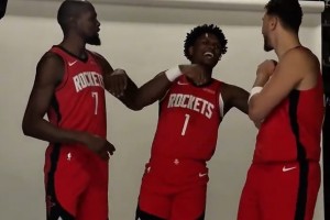 阿杜讓阿門C位！火箭媒體日 阿門+申京+杜蘭特三巨頭終于合體